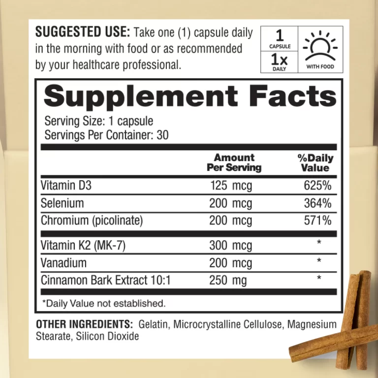 CinnaChroma Supplement Facts