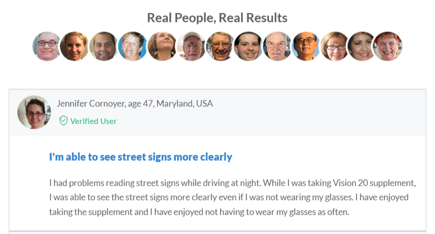 Vision 20 Customer Reviews