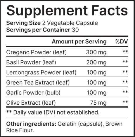 Nail Exodus supplement facts