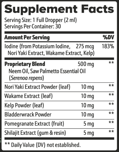 PotentStream Supplement Facts